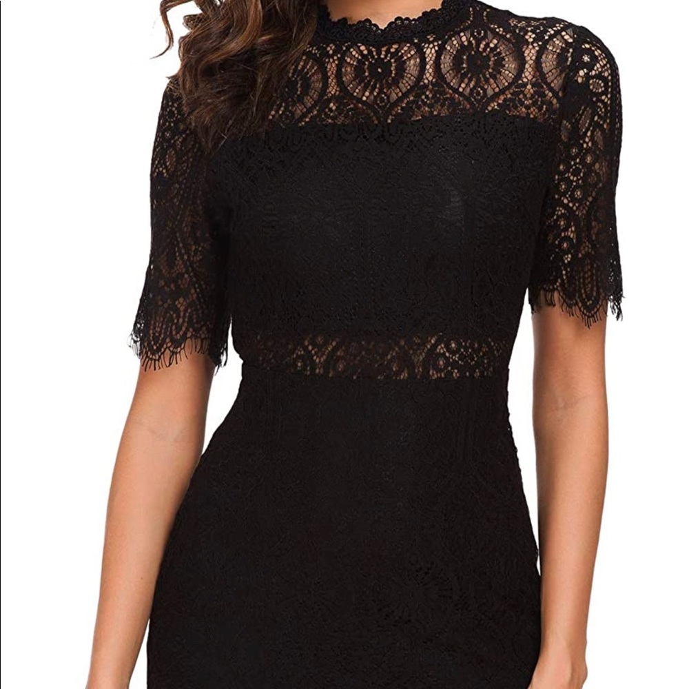 Black lace dress